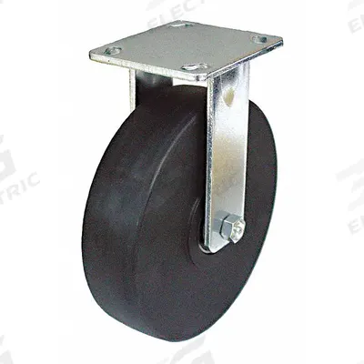 APPROVED VENDOR Plate Caster: Rigid, No Brake, Nylon, 6 in Wheel Dia, 2 in Wheel Wd, Slot - Medium-Duty Plate Casters
