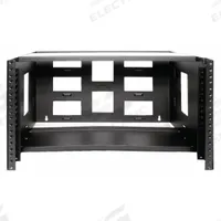 HUBBELL PREMISE WIRING Wall Mount Bracket: 6 U, 8 in Overall Dp, 19 in Overall Wd, Black, Steel (MPN WBB618). Key specifications — Color: Black; Includes: Mounting Hardware; Brand: HUBBELL PREMISE WIRING; Material: Steel; Product Type: Bottom Hinged Bracket.