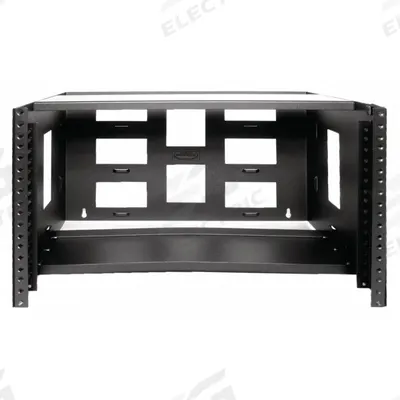 HUBBELL PREMISE WIRING Wall Mount Bracket: 6 U, 8 in Overall Dp, 19 in Overall Wd, Black - Rack-Width Wall-Mount Cable Management Brackets