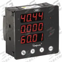 SIMPSON ELECTRIC Digital Panel Meter: 9,999 Display Span - Max, 100 V AC – 500 V AC, RS-485, A201. Key specifications — attr1042966: A201; attr1042969: +/-1%; attr1042981: Red; attr1042982: LED; attr1042990: Instructions; attr1043003: Digital Panel Meter; attr1043006: Amik; attr1043012: Screw Clamp.