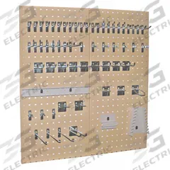 KENNEDY Pegboard Hook Assortment Kit: 39 Hooks, Locking Clip, Surface, Silver (MPN 99853). Key specifications — attr38463: Surface; attr38449: Zinc-Plated; attr38447: Silver; attr59547: Hook and Toolholder Assortment Kit; attr38464: Locking Clip; attr7804: Steel; attr38446: KENNEDY.