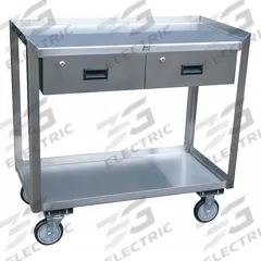 JAMCO Corrosion-Resistant Stainless Steel Mobile Workstation: Fixed Ht, 36 in x 24 in (MPN YR236U500). Key specifications — Assembly: Fully Assembled; Wheel Material: Polyurethane; Mobility: Casters; Height Adjustability: Fixed Height; Brand: JAMCO; Caster Mount Type: Plate; Lock Type: Keyed.