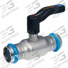 APOLLO Ball Valve: 1/2 in, Stainless Steel, Straight Valve Body, Press x Press, Full Port Ball Port (MPN 123457181). Key specifications — Brand: APOLLO; Handle: Lever.