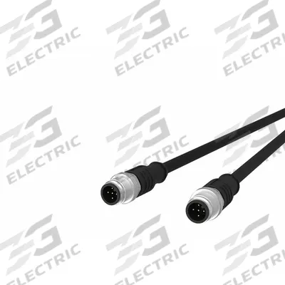 METZ CONNECT Sensor Cable: M12 Female Straight X M12 Female Straight, 5 Pins, Black - Double-Ended Cordsets with PUR Jacket for Twisting Applications