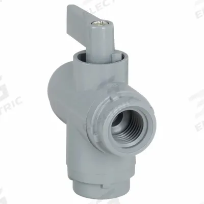 APPROVED VENDOR Manual Three-Way Ball Valve: 1/2 in, PVC, L Flow, FNPT x FNPT x FNPT - NSF 51 Compliant L-Port PVC Ball Valves