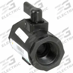 BANJO Manual Two-Way Ball Valve: 1/2 in, Polypropylene, Straight, FNPT x FNPT, Full Port Ball Port (MPN LV050V). Key specifications — Brand: BANJO; Handle Type: Lever; Handle: Lever.