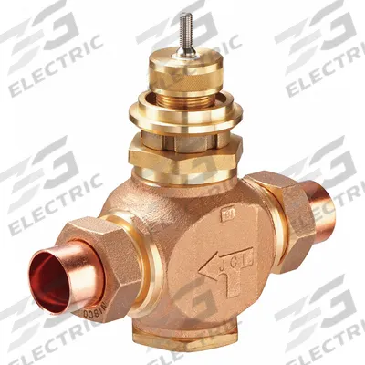 JOHNSON CONTROLS Hydronic Globe Valve: 2-Way, 46.2 CV Flow, 2 in Female Union Sweat, Bronze Body - 2-Way Union Sweat Connection Globe Valves