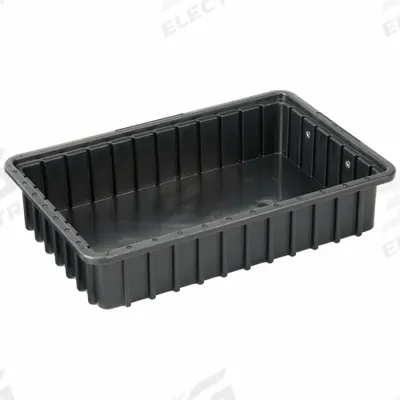 LEWISBINS Divider Box: 0.2 cu ft, 16 1/2 in x 10 7/8 in x 3 1/2 in, Lid Not Included - Plastic ESD Static-Control Divider Boxes