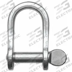 RONSTAN D-Shackle: Chain Shackle, 310 lb Working Load Limit, 1/4 in Compatible Rope Dia, Silver (MPN RF1851). Key specifications — Body Color: Silver; Brand: RONSTAN.