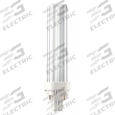 PHILIPS Compact Fluorescent Bulb: 2-Pin (G24d-2), PL-C, Fluorescent, 3500K - CFL Double Twin-Tube Plug-In Lamps