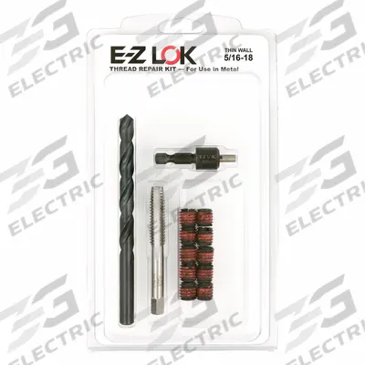 APPROVED VENDOR Self Locking Thread Insert: Thin Wall, 5/16"-18 Int Thrd Sz - Self-Locking Insert & Installation Tool Kits