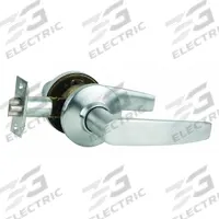 SCHLAGE Door Lockset: Passage Lever Locksets, Chrome, ADA Compliant (MPN S10D JUP 626). Key specifications — Ligature Resistance: Not Ligature-Resistant; Brand: SCHLAGE; Lockset Function ANSI Code: F75; Visual Indicator Message: No Message; Lockset Style: S Jupiter; ADA Compliant: Yes; Finish: Satin Chromium-Plated : Brass.