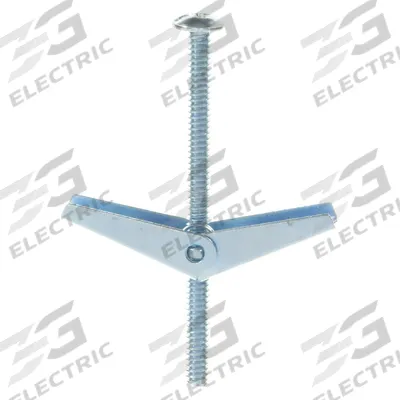 APPROVED VENDOR Toggle Bolt Anchor: 9/16 in Dia, 5 in Overall Lg, #10-24 Thread Size, Steel - Standard Toggle Bolts
