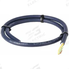 CHAINFLEX Control Cable: 14 AWG, 4 Conductors, Order by the Foot, TPR Jacket, 300 V (MPN CF9-25-04-1). Key specifications — Conductor Material: Copper; Conductor Configuration: Single; Minimum Bend Radius Factor - Fixed: 3 x OD; Minimum Bend Radius Factor - Flexible: 4 x OD; Includes Ground: Yes; Minimum Bend Radius Factor - E-Chain: 5 x OD; Resistance Properties: Notch Resistance; Standards: CE.