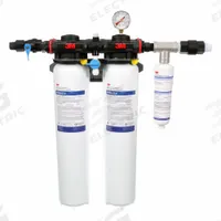 3M Water Filter System: 5 micron, 10 gpm, NPT, 24 in Overall Ht, 108,000 gal, 3 Filters Included (MPN DP295-CLX; 05624206). Key specifications — Brand: 3M; Reduces: Particulates; Filter Media: Prefilter Wrap.