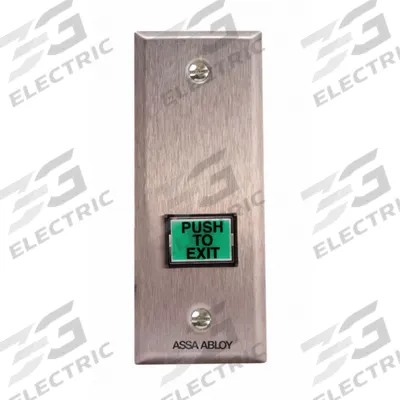 SECURITRON Exit Push Button: 4 1/2 in Ht, 1 3/4 in Dp, 2 3/4 in Wd, Gray - Push-to-Exit Buttons