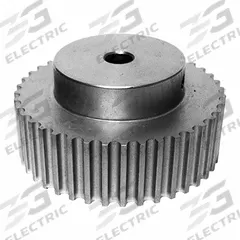 DAYTON Timing Pulley: Curvilinear, Fixed, For HTD Timing Belt Section, For 15 mm Belt Wd, 48 Teeth (MPN 48-5M15-6A5). Key specifications — Brand: DAYTON; Finish: Clear Anodized; For Belt Series: Powerhouse®.