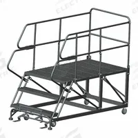 BALLYMORE Mobile Work Platform: 2.5 ft Platform Ht - Max, 36 in x 60 in, Steel, 800 lb Load Capacity (MPN SEP3-3660). Key specifications — Folding: Not Foldable; Mobility: Rolling; Brand: BALLYMORE; Color: Gray; Height Adjustability: Fixed Height; Includes Handrails: Handrails Included; Locking Mechanism: Foot-Activated Step Lock; Handrails: Includes Handrails.