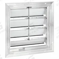 19"H-W 5.75"L Aluminum Backdraft Damper: For 16 in Fan, Single Panel, 19 in H, 19 in W, 2 1/2 in D (MPN 4C557). Key specifications — Airflow Direction: Horizontal; Blade Type: Flat Blade; Brand: DAYTON; Maximum Air Velocity: 2500 fpm; Mounting Position: Vertical.