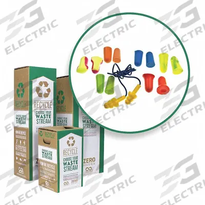 ZERO WASTE BOX Ear Plugs Box: M, 40 in Overall Lg, 11 in Overall Wd - Ear Plug Prepaid Recycling