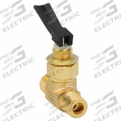 HAM-LET Manual Two-Way Ball Valve: 1/4 in Pipe Size, Brass, MNPT x MNPT, Straight Valve Body (MPN H-1280-B-N-1/4). Key specifications — Brand: HAM-LET; Handle Type: Lever.