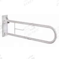 HEALTHSMART Folding Grab Bar: Straight, 30 in Lg, 1 in Dia, Steel, Powder-Coated, 250 lb Wt Capacity (MPN 522-3700-1700). Key specifications — Finish: Powder-Coated; Brand: HEALTHSMART.