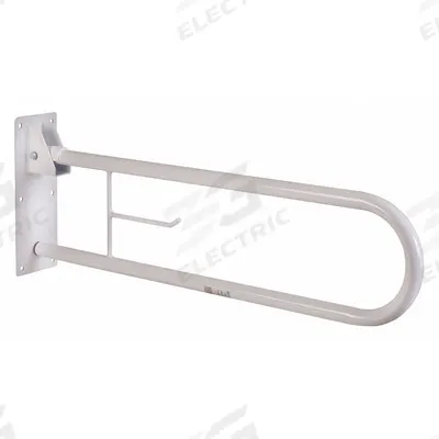 HEALTHSMART Folding Grab Bar: Straight, 30 in Lg, 1 in Dia, Steel, Powder-Coated - Folding Grab Bars