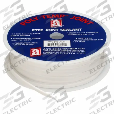 ANTI-SEIZE TECHNOLOGY Gasket-Making Tape: 1/4 in x 50 ft, 0.09 in Thick, -450°F to 600°F - PTFE Gasket-Making Tape