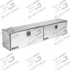 WEATHER GUARD Topside Truck Box: Topside Truck Box, Double Drop-Down Doors Lid, D-Handle, Aluminum (MPN 391-0-02). Key specifications — Brand: WEATHER GUARD; Color: Silver; Lock Type: Keyed.