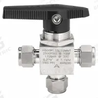 HAM-LET Manual Three-Way Ball Valve: 10 mm, Compression x Compression x Compression (MPN H-800KL-SS-L-10MM-T). Key specifications — Brand: HAM-LET.