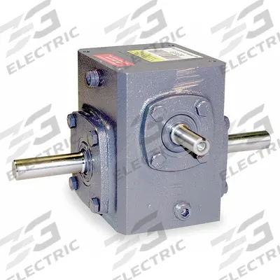 Dayton Speed Reducer: 5:1, 350 RPM, 1 hp Input Max, 163 in-lb Output Max, Keyed - Indirect-Drive Right-Angle Speed Reducers