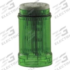 EATON Tower Light Module: Strobe, 24V AC/24V DC, Green, 43 mm Overall Dia, 2 1/4 in Overall Ht, SL4 (MPN SL4-FL24-G). Key specifications — Brand: EATON; Compatible with Series: SL4; Lens Color: Green; Operating Voltage: 24V DC; Manufacturer Part Number: SL4-FL24-G.