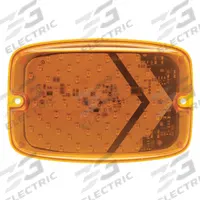 FEDERAL SIGNAL Warning Light: Perimeter Flashing Warning Light, Amber, 1 5/16 in Overall Wd, LED (MPN FR6-ARROW). Key specifications — Operating Voltage: 12V DC; Number of Flash Patterns: 13; Includes: Gasket; Electrical Connection: Pigtail; Mount Type: Screw; Brand: FEDERAL SIGNAL; Shape: Rectangular; Lighting SAE Class Rating: SAE Class 1.