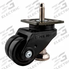 FOOT MASTER Plate Caster: Nylon Tread, 72 mm Wheel Dia, 108 mm Mounting Ht, 1,543 lb Load Capacity (MPN GDHD-75-ASF-NYN-FBL). Key specifications — Brand: FOOT MASTER; Frame Color: Black.