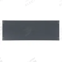 VIDEO MOUNT PRODUCTS Blank Panel: 4 Rack Units, 19 in Overall Wd, 7 in Overall Ht, 1/8 in Overall Dp (MPN ER4B). Key specifications — Brand: VIDEO MOUNT PRODUCTS; Product Type: Blank Panel; Color: Black; Material: Steel.