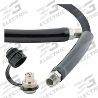 Hydraulic Hose Assembly: 3/8 in ID, NPTF, 20 ft Lg, Black, 3/8 in x 3/8 in Fitting Size, Rubber (MPN CS3838DM). Key specifications — Hose Color: Black; Hose Tube Material: Rubber; Fitting Type: NPTF; Manufacturer Part Number: CS3838DM; Brand: BVA HYDRAULICS.