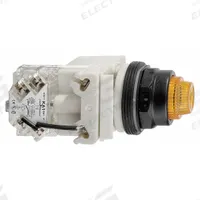 SCHNEIDER ELECTRIC Pilot Light: 30 mm Panel Mounting Size, Amber, LED, 9001K Series (MPN 9001KT38LYA31). Key specifications — Series: 9001K; Brand: SCHNEIDER; Includes Push-To-Test: Push-To-Test Included.