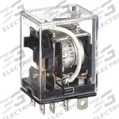 OMRON General Purpose Relay: Socket Mounted, 15 A Current Rating, 24V AC, SPDT, 8 Pins/Terminals (MPN LY1-AC24). Key specifications — Brand: OMRON; Base Type: Square; Mounting Style: Plug-In; Pin Shape: Flat; Electrical Connection: Quick-Connect; Manufacturer Part Number: LY1-AC24; Operating Current: 15 A at 110V AC (Resistive Load); Series: LY Series.