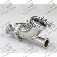VNE Ball Check Valve: Ball, Y-Style Valve Body, 2 1/2 in Pipe Size, 316L Stainless Steel, Std, FDA (MPN EG45BY-62.5). Key specifications — Standards: FDA; Mounting Orientation: Vertical; Brand: VNE; Connection Type - Side 2: Clamp; Valve Series: EG45BY-6; 3-A Compliance: Meets 3A Sanitary Standards; Connection Type - Side 1: Clamp; For Media: Fluids.
