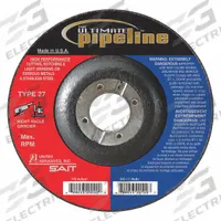 SAIT Cut-Off & Grinding Wheel: Type 27, 7" x 1/8" x 5/8"-11, Zirconia Alumina, 24 Grit (MPN 20135). Key specifications — Series: The Ultimate Pipeline; Brand: UNITED ABRASIVES-SAIT.