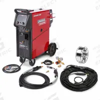 LINCOLN ELECTRIC Multiprocess Welder: Power MIG 360MP, DC, MIG/Stick/Aluminum Pack (MPN K4784-1). Key specifications — Maximum Amperage (Stick): 310 A; Maximum Amperage (TIG): 360 A; Input Voltage (Nominal) (Merch - Table Column, Filters): 575V.