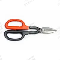 CRESCENT WISS Straight Pattern Tinner Snips 10": Straight, 10 1/4 in Overall Lg, 2 in Cutting Lg (MPN WDF10S). Key specifications — attr308531: Plastic; attr308530: Steel; Drop-Forged; attr308532: Steel; attr308533: No; attr308535: Vinyl; attr308541: 24 ga; attr308546: Straight.