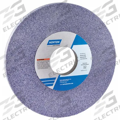 NORTON Straight Grinding Wheel: Type 1, 12" x 3/4" x 3" - Grinding Wheels for Moderate-to-Heavy Grinding of Tool Steels