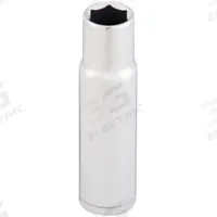 WESTWARD Socket: Metric, 1/2 in Drive Size, 17 mm Socket Size, 6-Point, Deep, Chrome, Socket (MPN 53YV08). Key specifications — attr1204417: WESTWARD; attr1204392: Chrome.