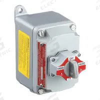 Selector Switch Control Station: 1 Gang, Selector Switch, 2NO/2NC, Hand/Off/Auto, 0 Pilot Lights (MPN EFDB175-102). Key specifications — Legend: Hand/Off/Auto; Action: Maintained; Contact Form: 2NO/2NC; Brand: APPLETON ELECTRIC; Operator Configuration Type: (1) Selector Switch.