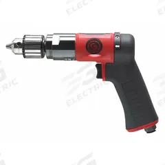 CHICAGO PNEUMATIC Air-Powered Drill: 3/8 in Chuck, Light Duty, 2,100 RPM, 0.5 hp, Keyed, Reversible (MPN CP9790C). Key specifications — attr1320790: CHICAGO PNEUMATIC.
