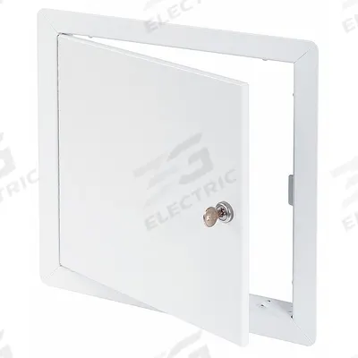 TOUGH GUY Access Door: 12 in Ht, 12 in Wd, Hidden Pin Hinge, Exposed Flange, Steel - Locking Access Doors