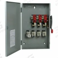 EATON Safety Switch: Fusible, 100 A, Three Phase, 240V AC, Galvanized Steel, Indoor (MPN DG323NGB). Key specifications — Brand: EATON.