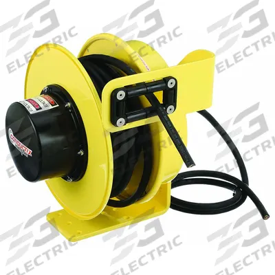 CONDUCTIX-WAMPFLER Extension Cord Reel: Ratchet Lock, 50 ft Cord Lg, 14 AWG, SOOW - Hardwired Self-Retracting Cord Reels