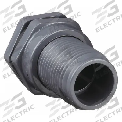HAYWARD Bulkhead Tank Fitting: PVC Body, 3 in Female Socket Inside - PVC Through-Wall Fittings